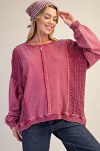 Delightful Terry Knit Pullover