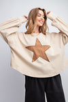 Studded Suede Star top