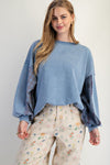 Washed Denim Top