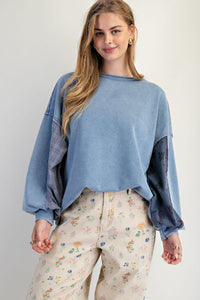 Washed Denim Top
