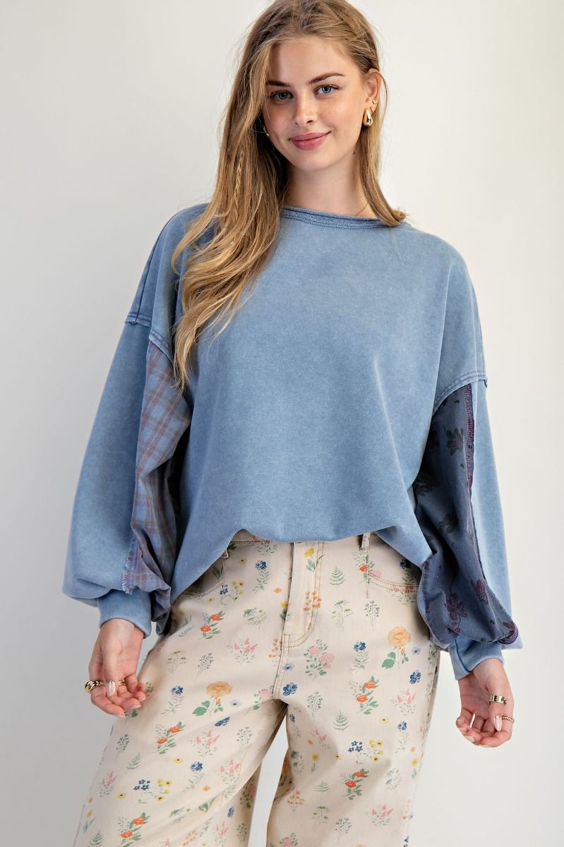 Washed Denim Top