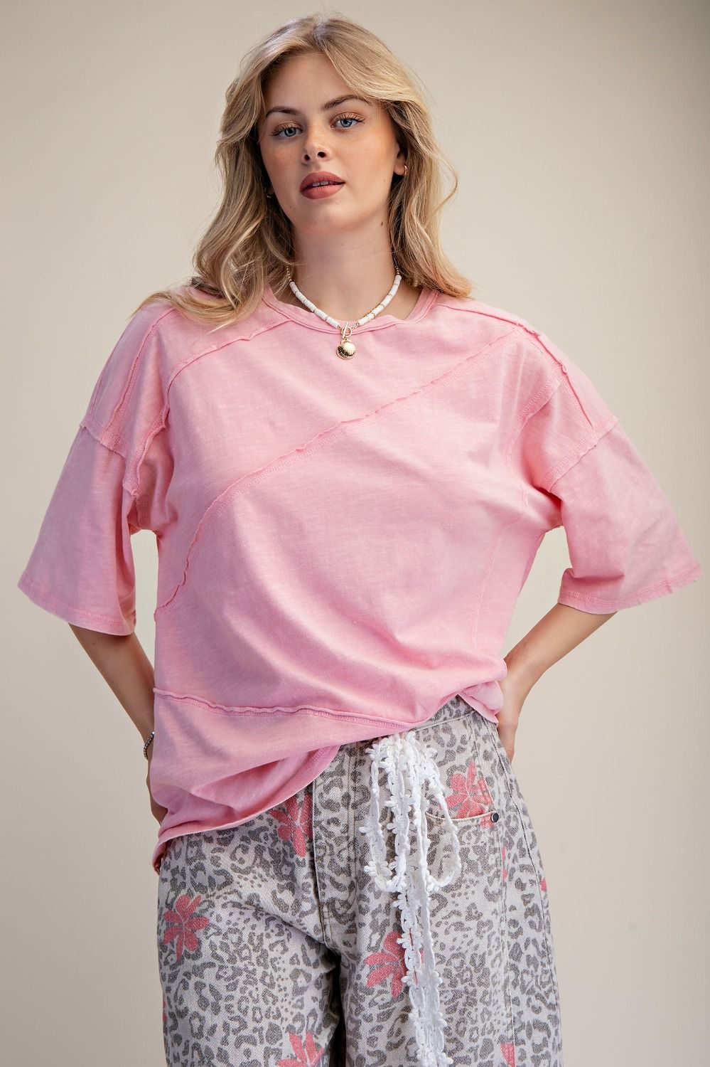 Fadded Petunia Top