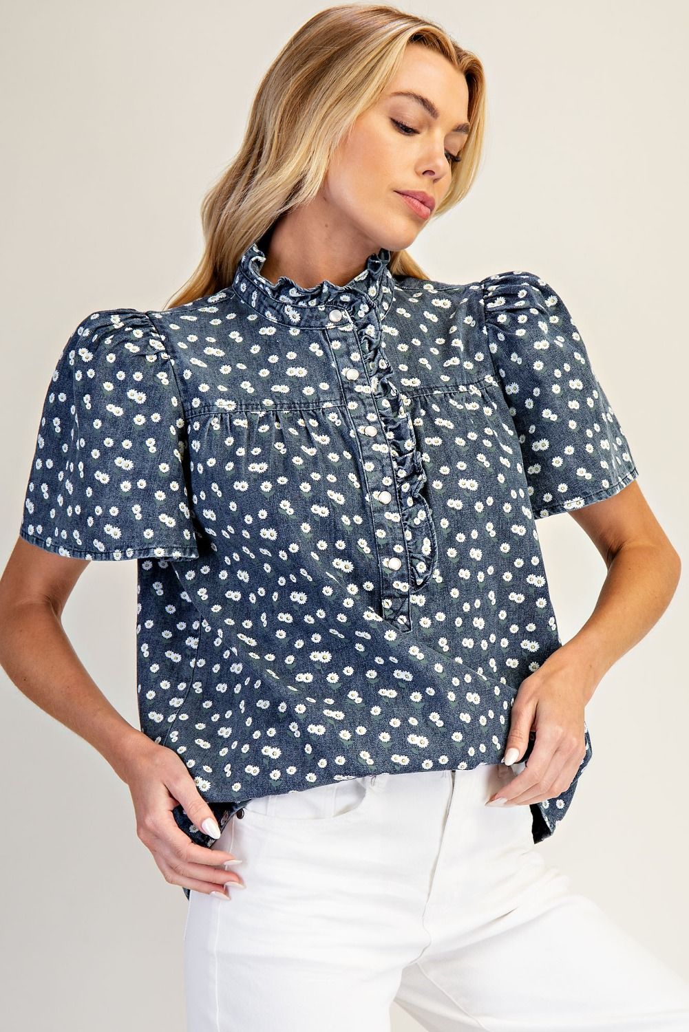 Effortless Denim Top