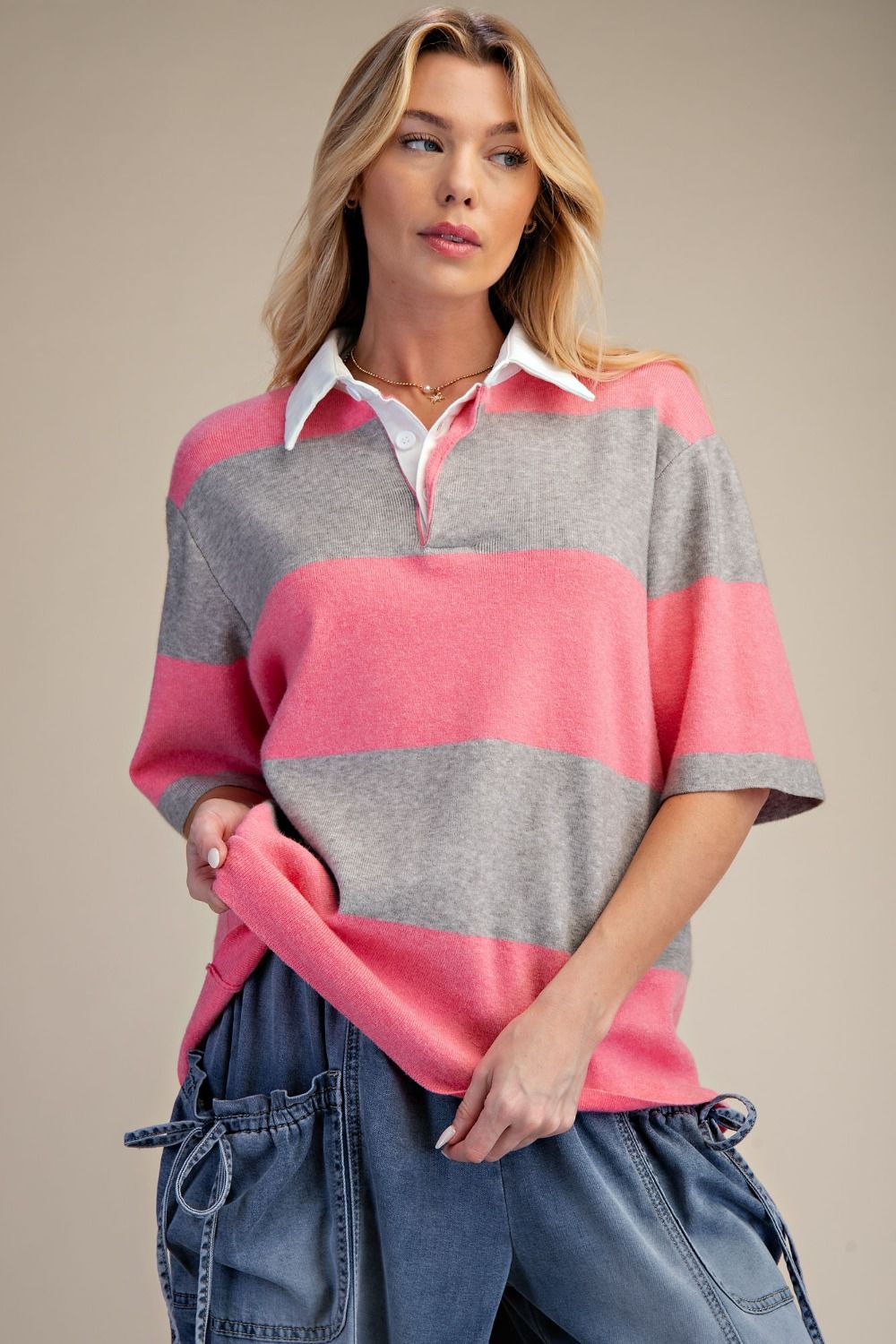 Varsity Stripe Sweater top