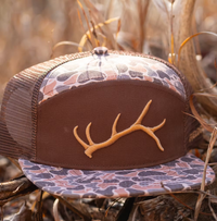 7 Panel Woodlands Camo Shed Hat (RH-187)