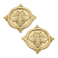 Susan Shaw Queen Bee Intaglio Studs