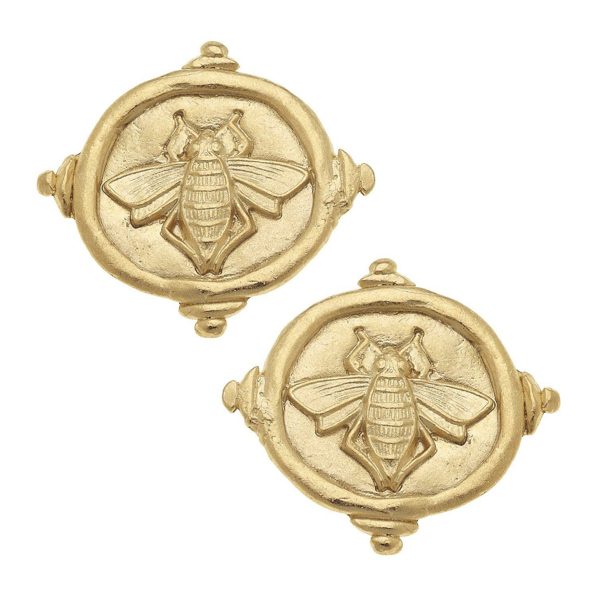 Susan Shaw Queen Bee Intaglio Studs