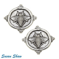 Susan Shaw Queen Bee Intaglio Studs