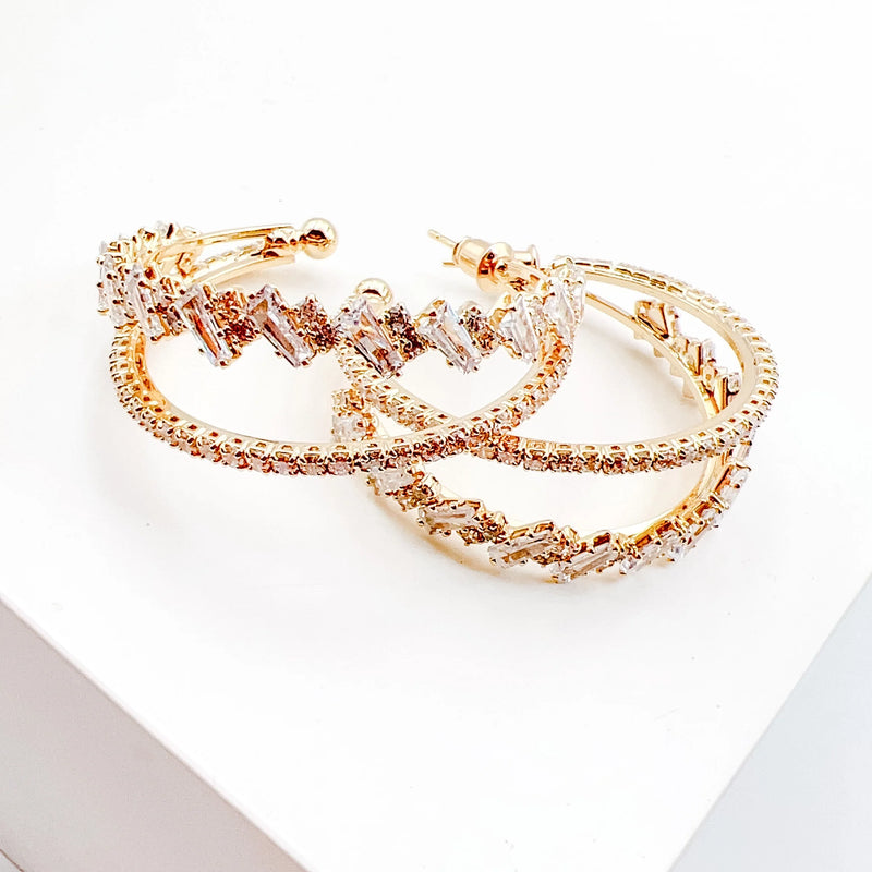 Elegant Crystal Hoop * Treasure Jewels