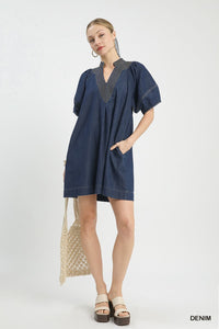 Mia Washed Denim Mini Dress