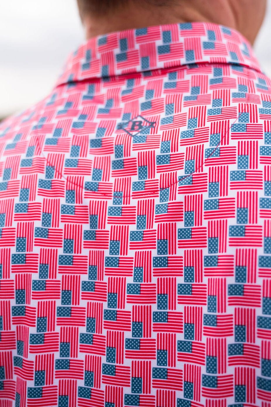 Performance Polo American Flag Print – The Leopard Antler Boutique LLC Performance Polo American Flag Print – The Leopard Antler Boutique LLC
