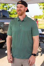 Burlebo - Texas Green & White Perf Polo