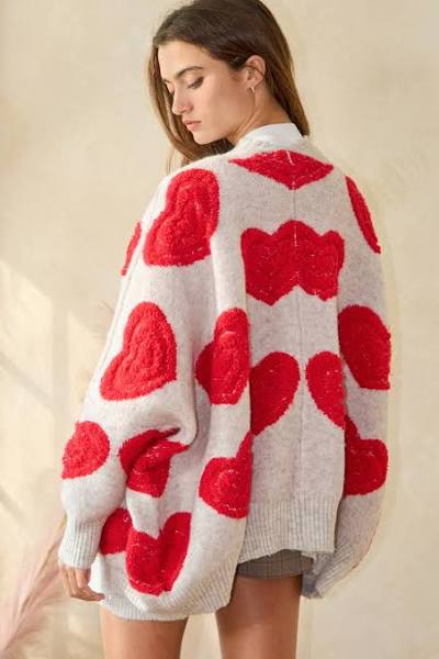 Oversized Heart Cardigan