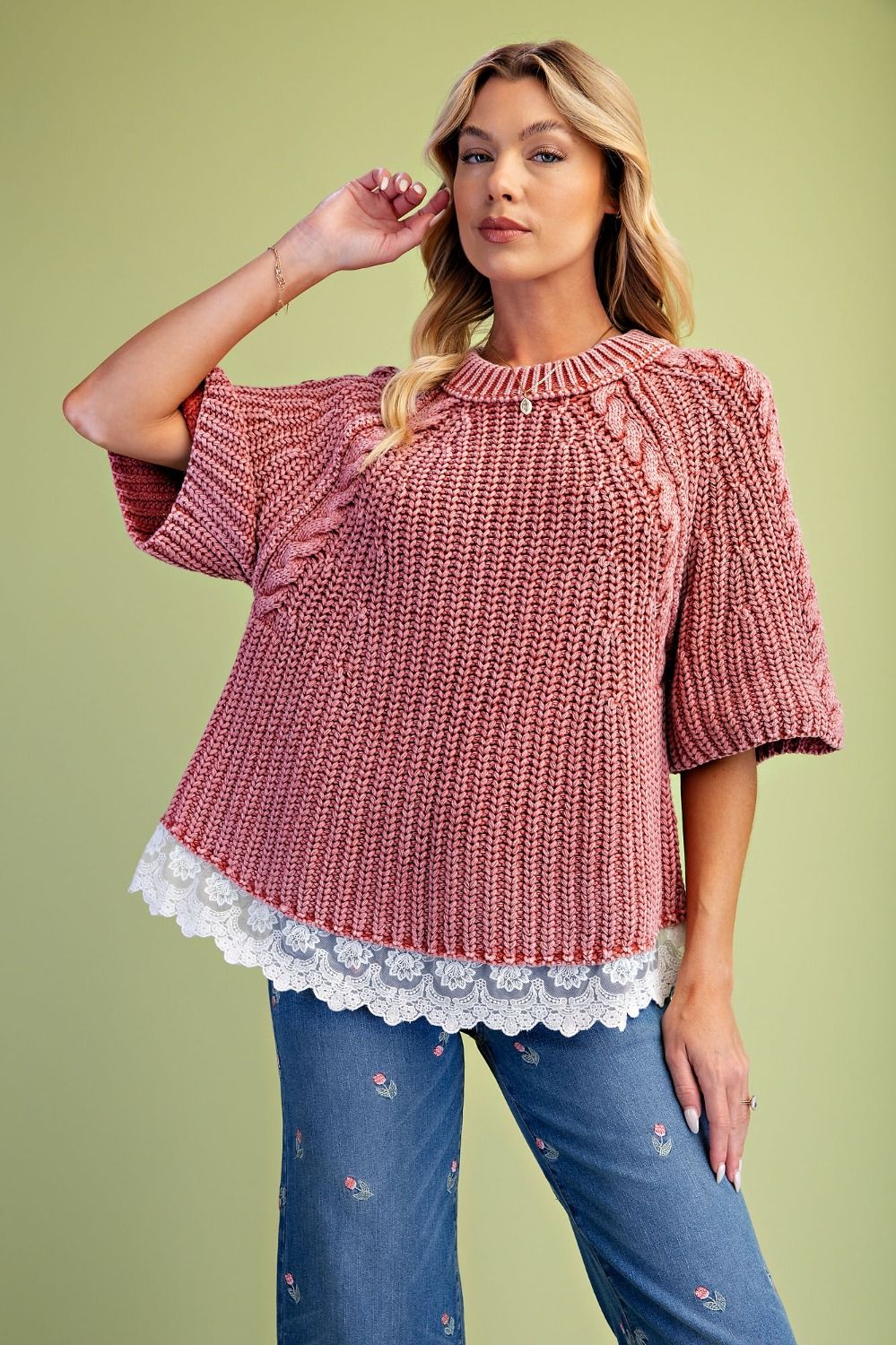 Lean On Me Lace Sweater