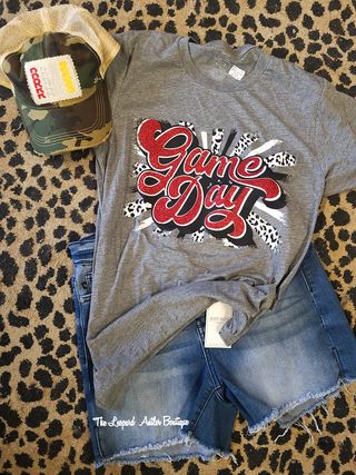 Red & Leopard Game Day (Small-3xl)