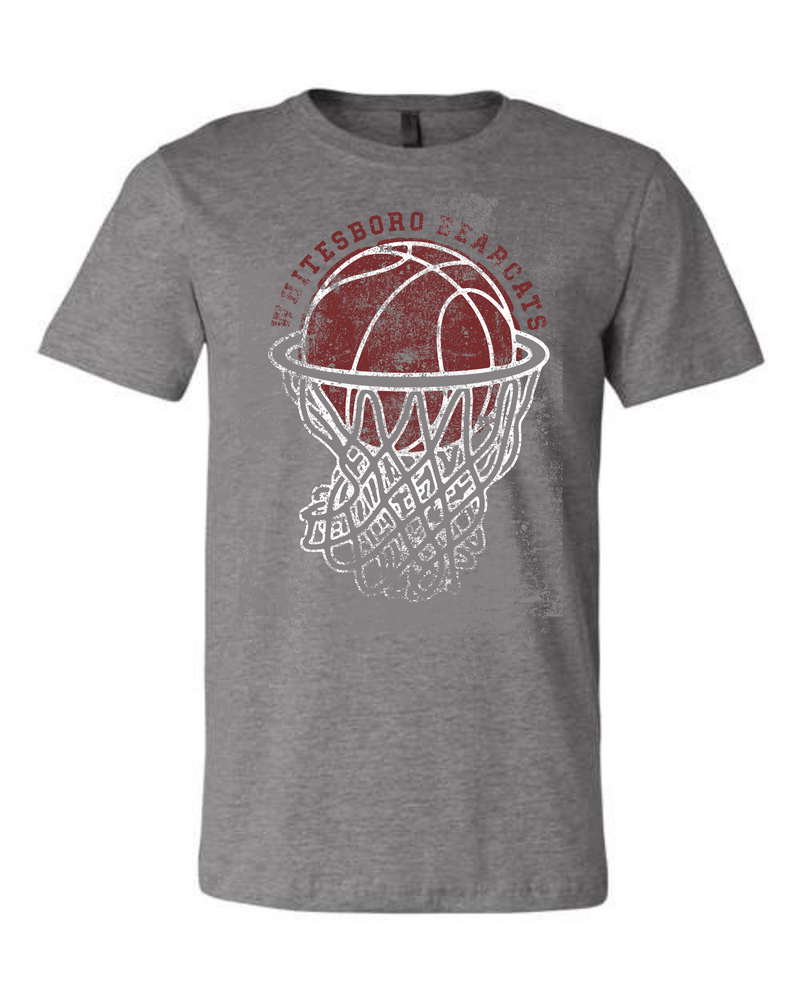Whitesboro Bearcat Net hoop T-Shirt (Size Small-3xl)