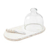 Mudpie White Bead Tray & Cloche Set