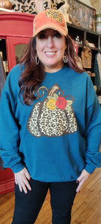 Leopard Pumpkin Sweatshirt