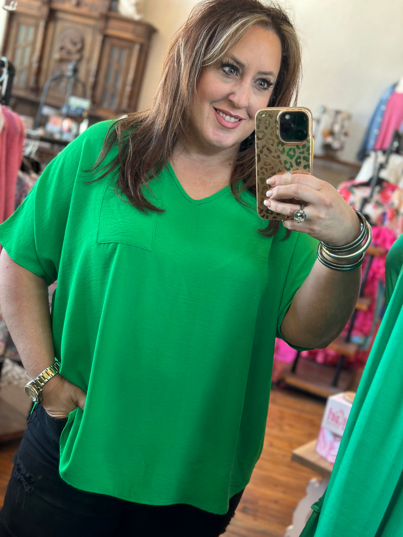 Kelly Green Babe Top